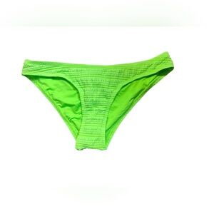 BECCA neon High Leg textured bikini swim bottom size medium NWT